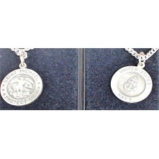 Navy/St. Michael Medal on chain